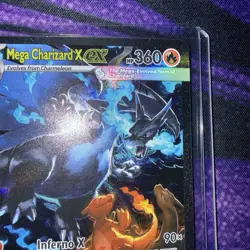 2025 Pokemon Phantasmal Flames MEGA CHARIZARD X EX #125/094 SIR English - Image 4