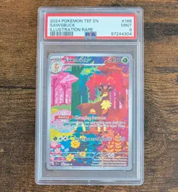 2024 Pokemon TEF Temporal Forces En Sawsbuck Illustration Rare #166 - PSA 9 Mint - Image 1