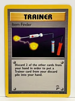 Vintage 2000 Pokemon TCG Base Set 2 TRAINER ITEM FINDER Non-Holo Rare 103/130 NM - Image 1