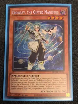 LP Crowley, the Gifted Magistus BLMM-EN044 1st Edition Secret Rare - Image 1