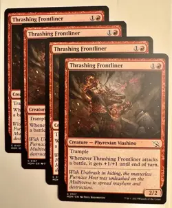 x4 MTG Thrashing Frontliner - March of the Machine MOM Playset - Image 1