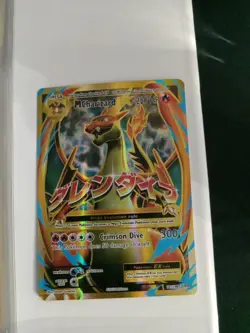 Holographic M Charizard EX trading card from the 2016 XY Evolutions set. - Image 1