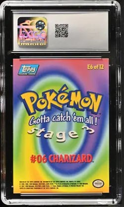 CGC 9 MINT Charizard 1999 the First Movie Topps E6 Rainbow Foil Pokemon Card - Image 2