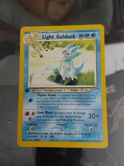 Pokemon Card Light Golduck 47/105 Neo Destiny 1st Edition - Image 1