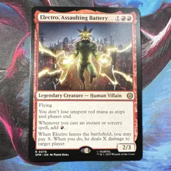 Electro, Assaulting Battery Marvel's Spider-Man Rare Regular Creature Card 76 EN - Image 1