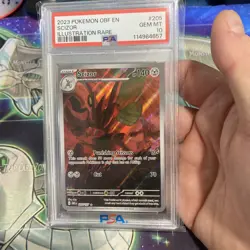 2023 Pokemon Scizor Illustration Rare PSA 10 Card #205/197 Obsidian Flames EN - Image 1