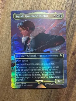 Squall, Gunblade Duelist (Borderless) 453 Rare Commander: FINAL FANTASY Foil NM - Image 1