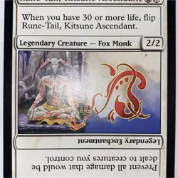 Magic: The Gathering Rune-Tail, Kitsune Ascendant Saviors Rare Regular Fox Monk - Image 1