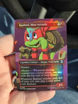 Magic TMNT Raphael Most Attitude Holo Foil Borderless U 0199 Sharp Invest Hot 🔥 - Image 1