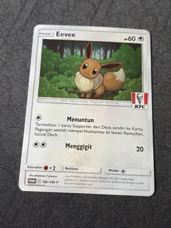 Pokemon TCG Bahasa Indonesia Language Eevee KFC Stamp Promo 186/SM-P - Image 1