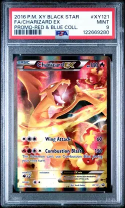 CHARIZARD XY121 PSA 9 RED & BLUE COLLECTION BLACK STAR PROMO POKEMON ENGLISH - Image 1