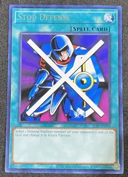 YuGiOh! - Stop Defense LOB-EN095 Rare 25th Anniversary Edition Near Mint - Image 1