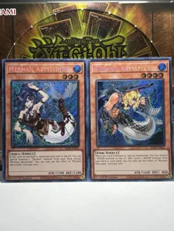 Mermail Abysspike & Mermaid Abysslinde - Secret Rare - 1st Edition Yugioh NM - Image 1