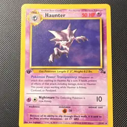 Pokemon Haunter Fossil Uncommon 1st Edition Regular English 21/62 1999 Card - Image 1