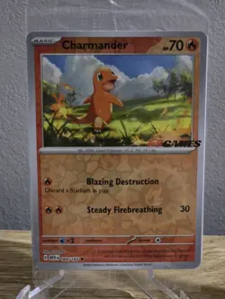 Charmander 004/165 Pokemon 151 EB Games Stamped Promo Pokemon Card SEALED - Image 1