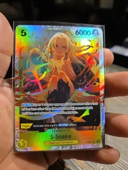 S-Snake OP08-112 SR ONE PIECE Tcg Card Game NM YELLOW English Nm - Image 3