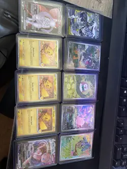 Pokemon TCG 10 Card Lot - Pikachu, Mewtwo, Clefairy, Mew - Holo & Regular - Image 1