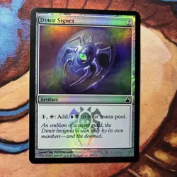 Mtg Magic The Gathering Foil Ravnica Guild City English Dimir Seal/Dimir Signet - Image 1