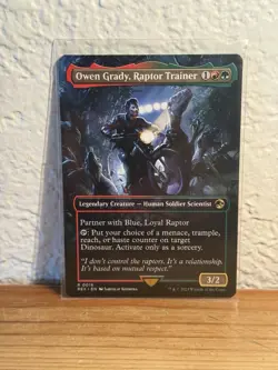 MINT EXTENDED ART Owen Grady, Raptor Trainer Borderless Rare 16 Jurassic Wor… - Image 1