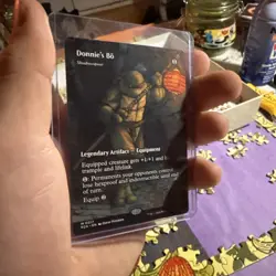 MTG Teenage Mutant Nija Turtles Donnie's Bo Mythic Full Art Regular M 0017 - Image 1