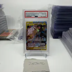2019 POKEMON SUN & MOON COSMIC ECLIPSE #157 RESHIRAM & ZEKROM GX PSA 10 - Image 1