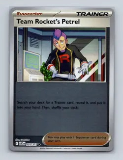 Team Rocket's Petrel 207 Pokemon Ascended Heroes Reverse Holo Card NM+ - Image 1