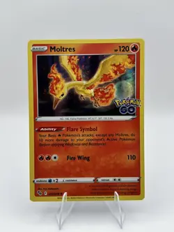 Moltres Pokemon GO 012/078 Holo Rare Pokemon TCG Mint - Image 1