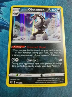 Galarian Obstagoon | Holo | MINT | Sword & Shield 119/202 | Rare | Pokemon - Image 1