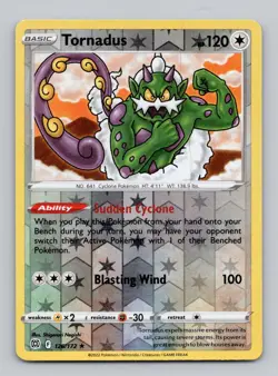 Reverse Holo Tornadus 126/172 Rare Brilliant Stars Pokemon - Image 1