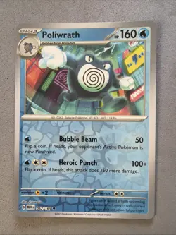Pokemon TCG * Scarlet & Violet 151 * 062/165 Poliwrath U * REVERSE HOLO * NM - Image 1