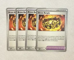 4 x Brave Bangle 080/086 Playset - White Flare Pokemon - Image 1