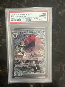 2026 POKEMON ASCENDED HEROES SPECIAL ILLUSTRATION RARE N'S ZOROARK EX PSA 10 - Image 1