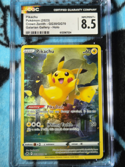 Pokemon Pikachu CGC 8.5 Crown Zenith Galarian Gallery Holo Ultra Rare GG30/GG70 - Image 1