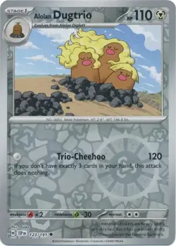 ALOLAN DUGTRIO 123/191 Pokemon TCG Surging Sparks: REVERSE HOLO - Image 1