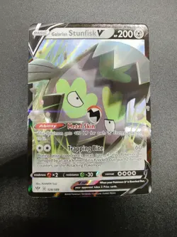 Galarian Stunfisk V | MINT | Darkness Ablaze 128/189 | Ultra Rare | Pokemon - Image 1