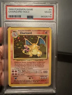 Charizard Holo 1999 Pokemon Game #4 Rare Holo PSA 4 - Image 1