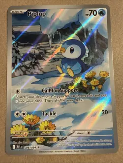Piplup 98/94 IR Illustration Rare Pokemon Phantasmal Flames Full Art - NM 🔥 - Image 1