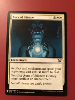 Ag-Mtg Aura Of Silence Mb1 White English Version 1 Piece Magic The Gathering - Image 1