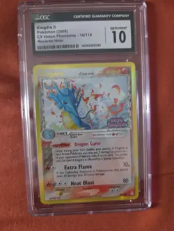 CGC 10 Pokemon Kingdra Ex Holon Phantoms Reverse Holo Rare #10 - Image 1