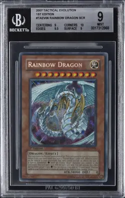 2007 YU-GI-OH! TAEV-TACTICAL EVOLUTION #EN006 RAINBOW DRAGON BGS 9 - Image 1