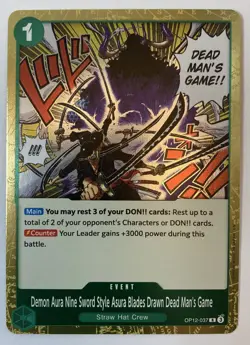 NM "Demon Aura Nine Sword Style..." OP12-037 One Piece CCG: Legacy of the Master - Image 1