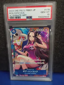 2024 ONE PIECE JAPANESE PRB01 ALTERNATE ART #078 BOA HANCOCK PSA 10 - Image 1