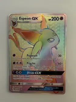 Espeon GX 152/149 Rainbow Secret Rare – Sun & Moon – NM Pokemon Card – Full Art - Image 1