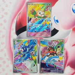 Rowlett 043 + Litten 044 + Popplio 045 - First Partner Pokemon Cards - #L218 - Image 1