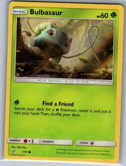 Bulbasaur (Holo Common) 1/18 Holo Detective Pikachu - Pokemon Card - NM - Image 1