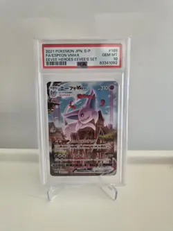 Espeon VMAX 270/264 Pokemon SWSH Fusion Strike Secret Rare Alt Art PSA 10 Card - Image 1