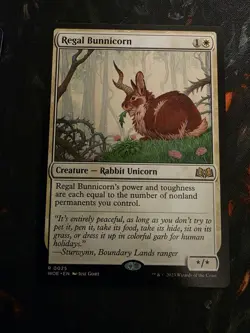 Regal Bunnicorn R Wilds of Eldraine #25 NM Normal - Image 1