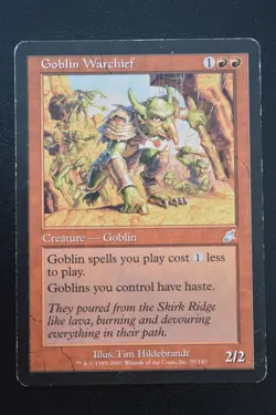 Magic The Gathering MTG GOBLIN WARCHIEF Scourge MP Moderately Played - Image 1
