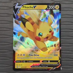 Pokemon Pikachu V SWSH285 Black Star Promo FULL ART Pokemon Card - Image 1