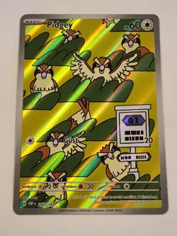Pokemon Pidgey Illustration Rare SV03 Obsidian Flames 207/197 Holo 60 HP - Image 1